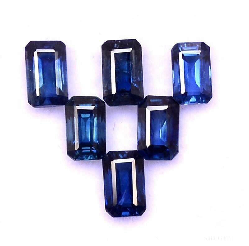 Blue Sapphire 5x3 MM Octagon Faceted Cut 25 Pieces (1 of 6)