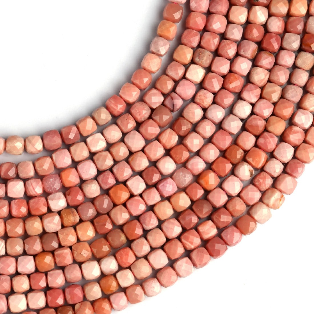 Natural Rhodonite Gemstone 4 MM Micro Cube Faceted Beads 10 Strand (1 of 6)