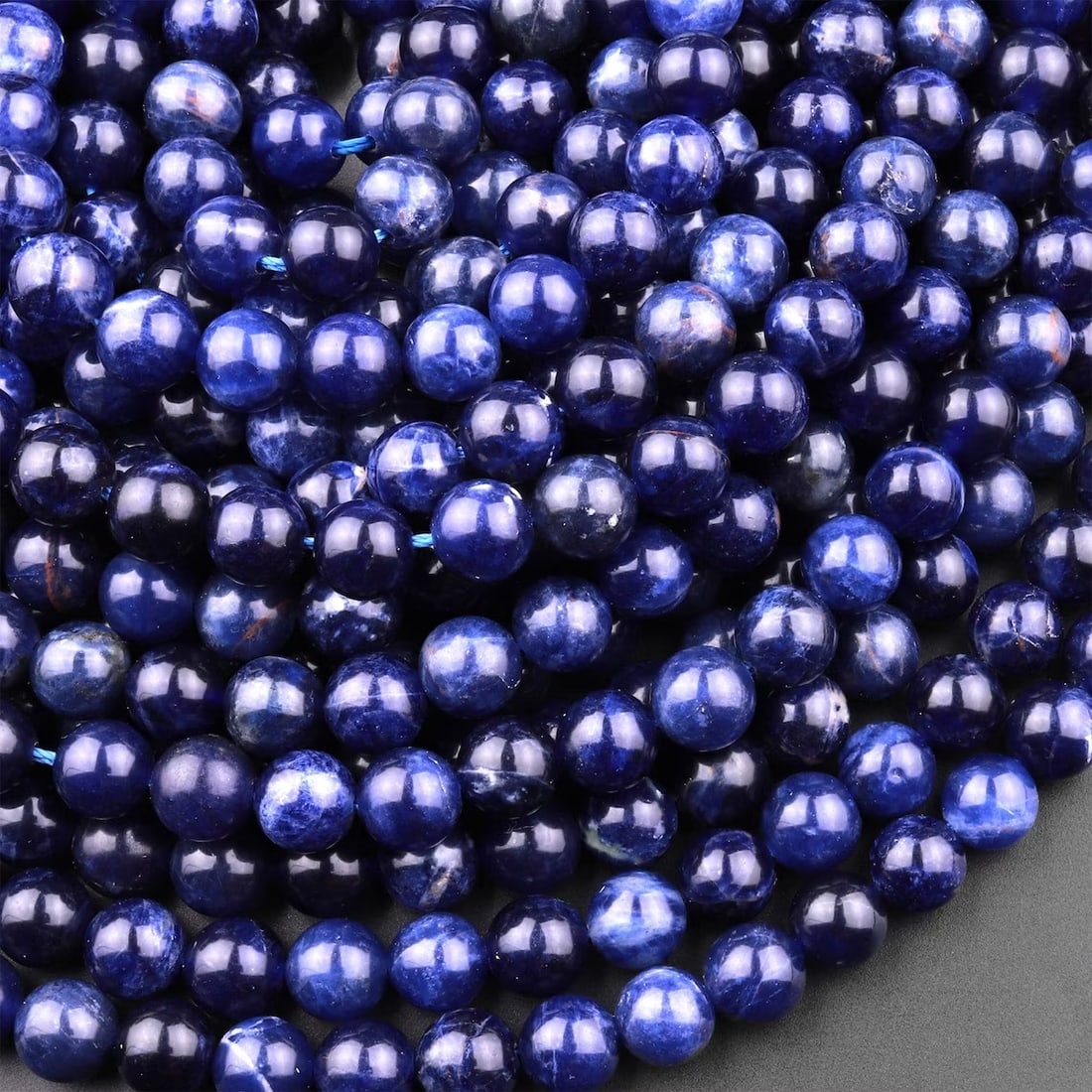 Natural Sodalite AAA Quality Gemstone 8 mm Round Smooth Plain Beads 10 Strand: Natural Sodalite AAA Quality Gemstone 8 mm Round Smooth Plain Beads 10 Strand Product Type : Loose Beads Strand Gemstone : Sodalite AAA Quality Beads Shape : Round Smooth Plain Beads Size : 8 mm
