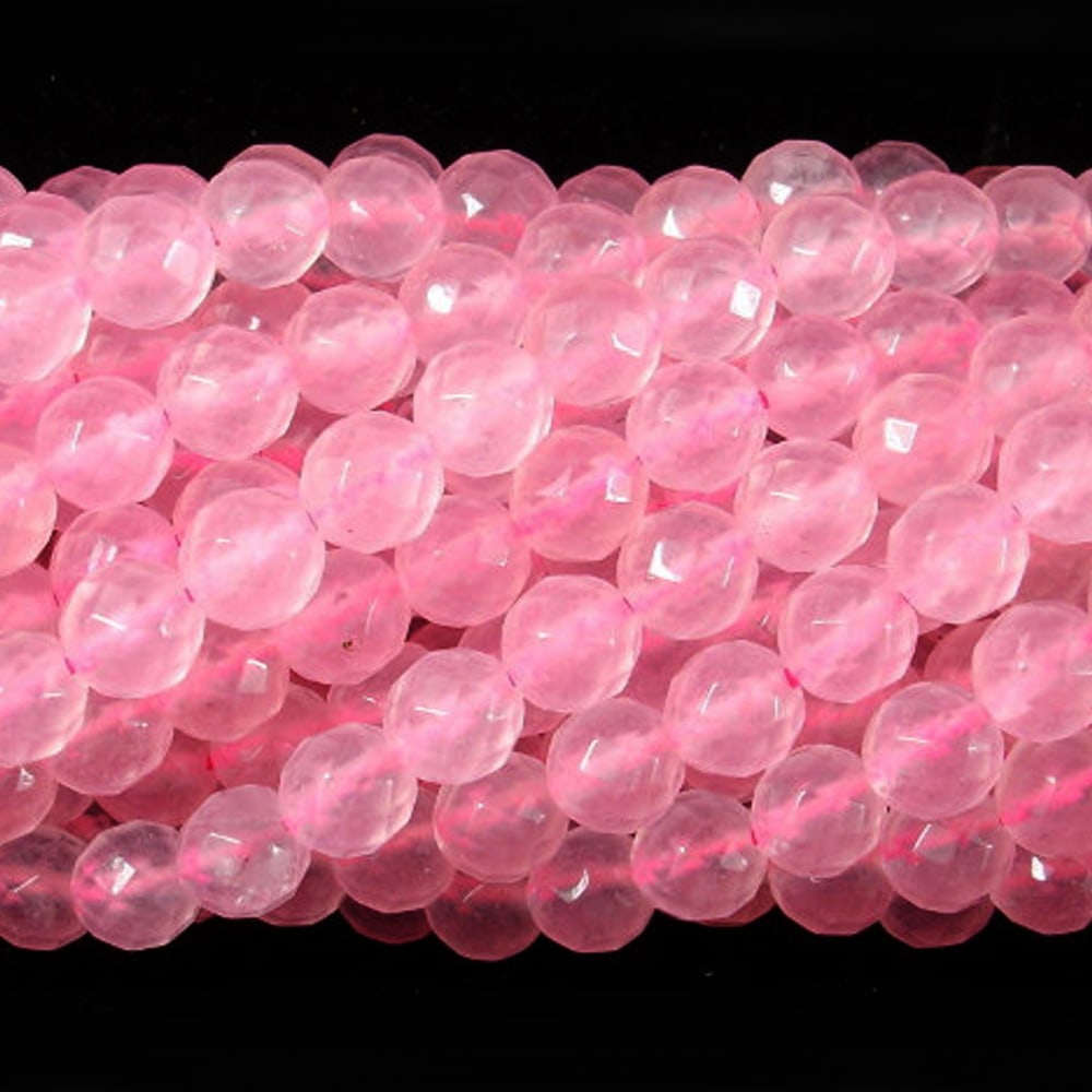 Natural Rose Quartz Gemstone 6 mm Round Faceted Cut Beads 5 Strand: Natural Rose Quartz Gemstone 6 mm Micro Round Faceted Cut Beads Rondelle 5 Strand 15.5 Inches Each Product Type : Loose Beads Strand Gemstone : Rose Quartz Beads Shape : Round Faceted Cut Beads Size :