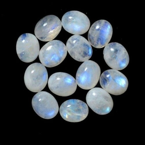 Rainbow Moonstone 11x9 MM Oval Cabochon 10 Pieces: Natural Rainbow Moonstone 11x9 MM Oval Cabochon 10 Pieces Gemstone : Rainbow Moonstone Shape : Oval Size : 11x9 MM Color : Multicolor Type : Cabochon Quantity : 10 Pieces W