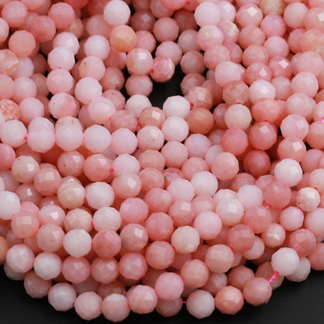 Natural Pink Opal Gemstone 4 MM Round Micro Faceted Beads 5 Strand: Natural Pink Opal Gemstone 4 MM Round Micro Faceted Beads 5 Strand Product Type : Loose Beads Strand Gemstone : Pink Opal Beads Shape : Round Micro Faceted Beads Size : 4 MM Quantity : 5 L