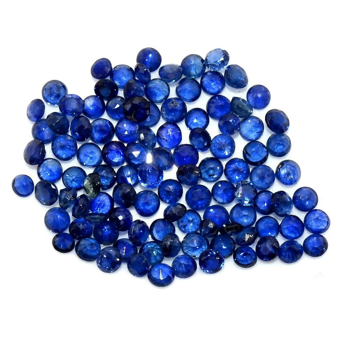 Blue Sapphire 2.5 MM Round Diamond Cut 50 Pieces (1 of 2)