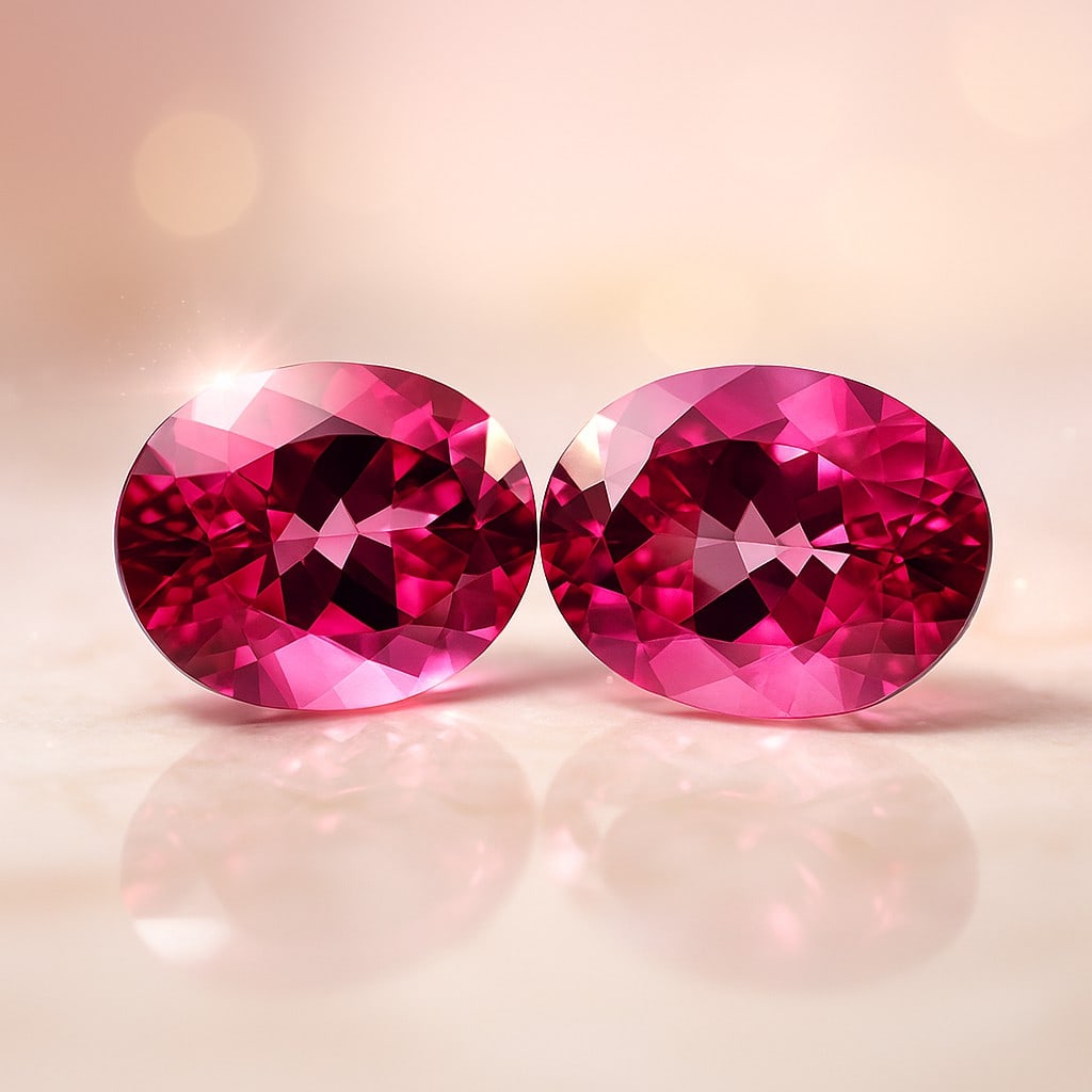 Natural Pink Topaz 31.25 Ct Oval Cut Gemstone: Natural Pink Topaz 31.25 Ct Oval Cut Gemstone Gemstone : Pink Topaz Shape : Oval Size : 18x13x9 MM Color : Pink Cutting Type : Faceted Cut Quantity : 2 Pieces Weight : 31.25