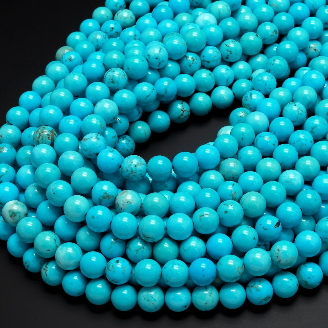 Blue Turquoise Gemstone 6 mm Round Smooth Plain Beads 10 Strand: Blue Turquoise Gemstone 6 mm Round Smooth Plain Beads 10 Strand Product Type : Loose Beads Strand Gemstone : Turquoise Beads Shape : Round Smooth Plain Beads Size : 6 mm Quantity : 10 Line