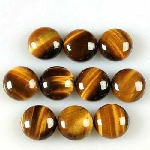 Tiger's Eye 8 MM Round Cabochon 15 Pieces: Natural Tiger's Eye 8 MM Round Cabochon 15 Pieces Gemstone : Tiger's Eye Shape : Round Size : 8 MM Color : Brown Type : Cabochon Quantity : 15 Pieces Weight : 30.6 Cara