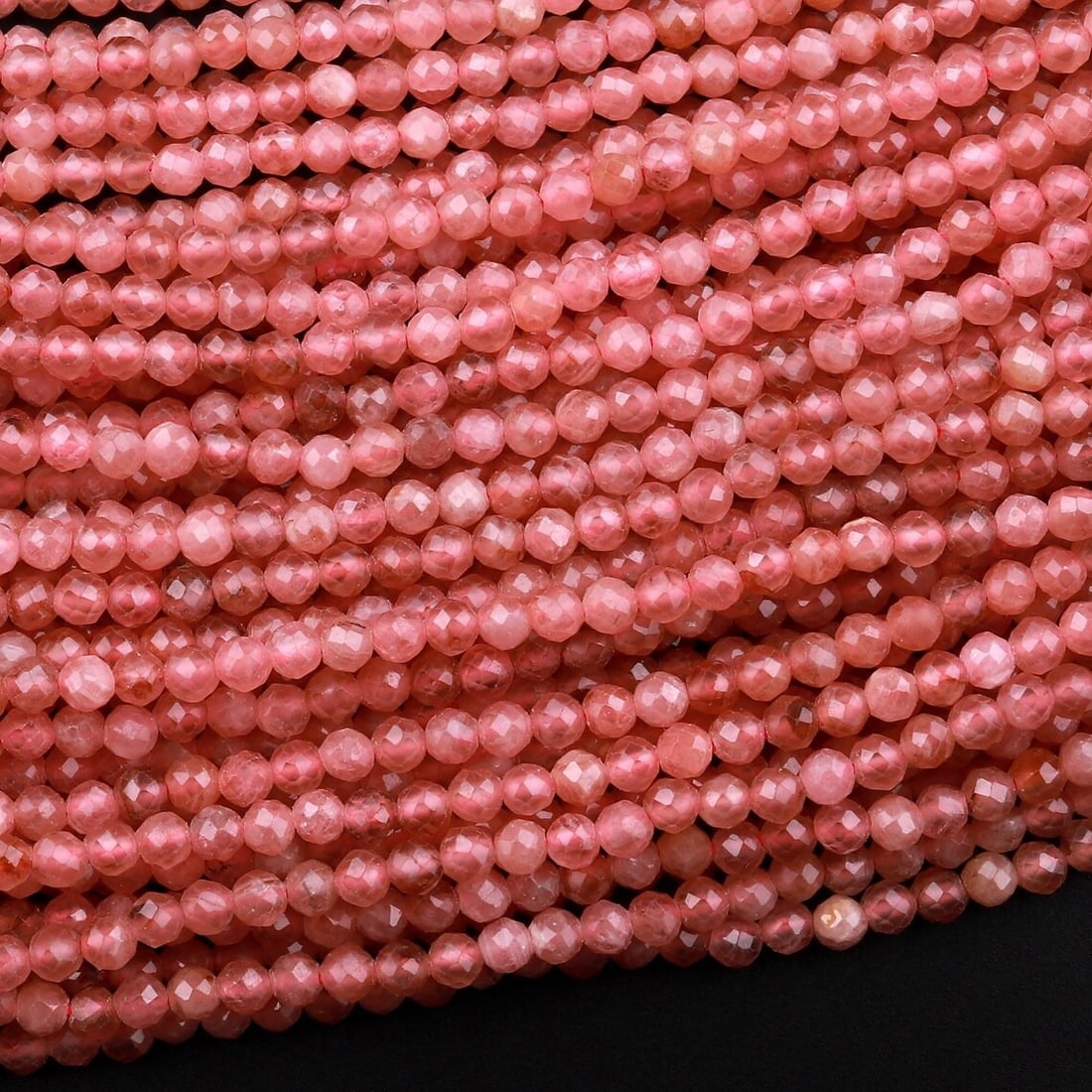 Natural Rhodochrosite AAA Quality Gemstone 2 mm Round Micro Faceted Beads 10 Strand: Natural Rhodochrosite AAA Quality Gemstone 2 mm Round Micro Faceted Beads 10 Strand Product Type : Loose Beads Strand Gemstone : Rhodochrosite AAA Quality Beads Shape : Round Micro Faceted Beads Size 