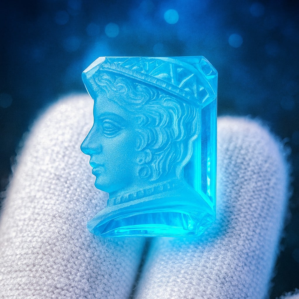 Natural Blue Topaz Octagon Cut King Carved Hand Cut 18.4 Cts. Gemstone: Natural Blue Topaz Octagon Cut King Carved Hand Cut 18.4 Cts. Gemstone Blue Topaz Shape : Octagon Cut King Carved Size : 18x13x9 MM Color : Blue Type : Hand Cut Quantity : 1 Piece