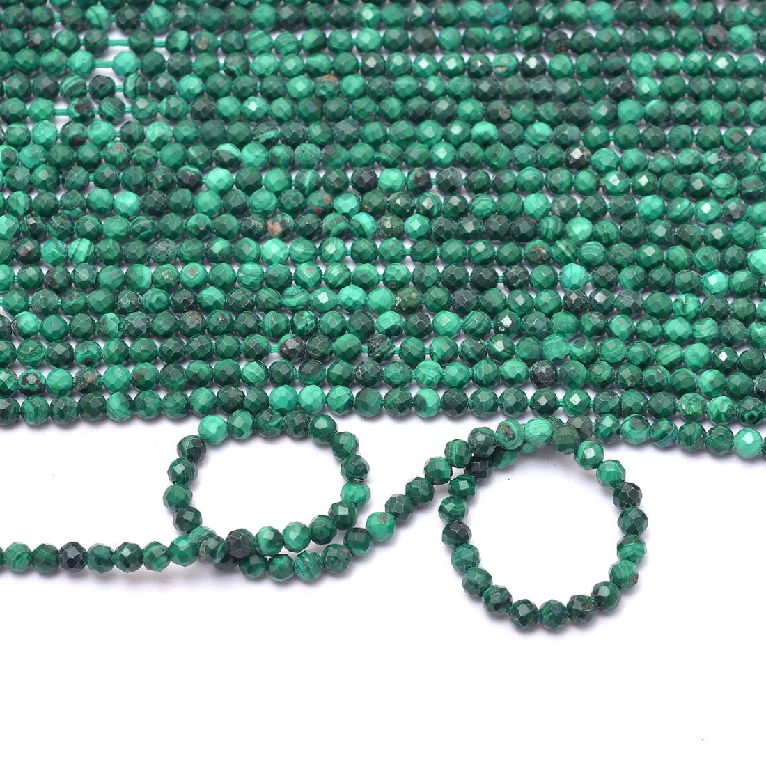 Natural Malachite Gemstone 2 mm Round Micro Faceted Beads 10 Strand: Natural Malachite Gemstone 2 mm Round Micro Faceted Beads 10 Strand Product Type : Loose Beads Strand Gemstone : Malachite Beads Shape : Round Micro Faceted Beads Size : 2 mm Quantity : 10