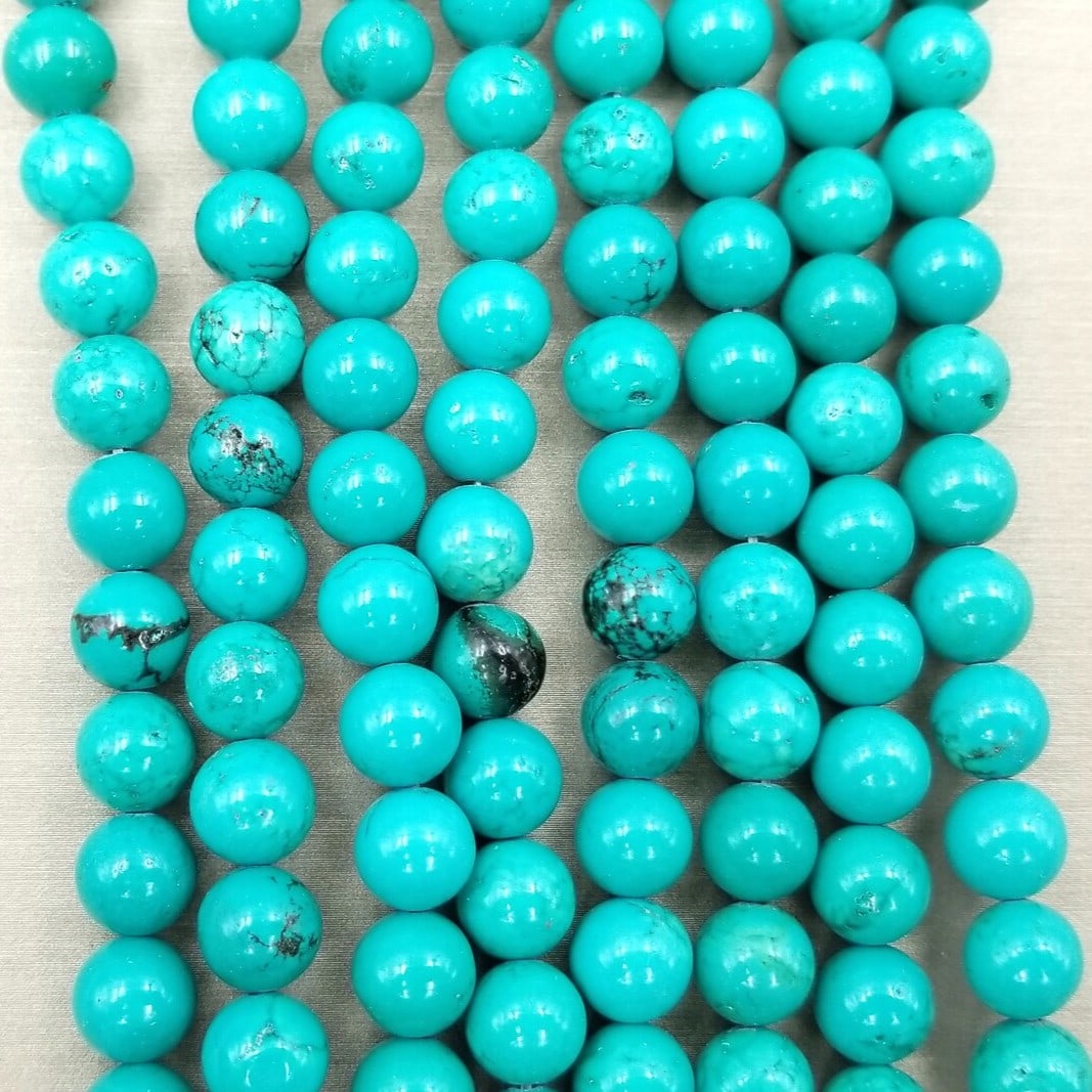 Green Turquoise Gemstone 6 mm Round Smooth Plain Beads 10 Strand: Green Turquoise Gemstone 6 mm Round Smooth Plain Beads 10 Strand Product Type : Loose Beads Strand Gemstone : Turquoise Beads Shape : Round Smooth Plain Beads Size : 6 mm Quantity : 10 Lin