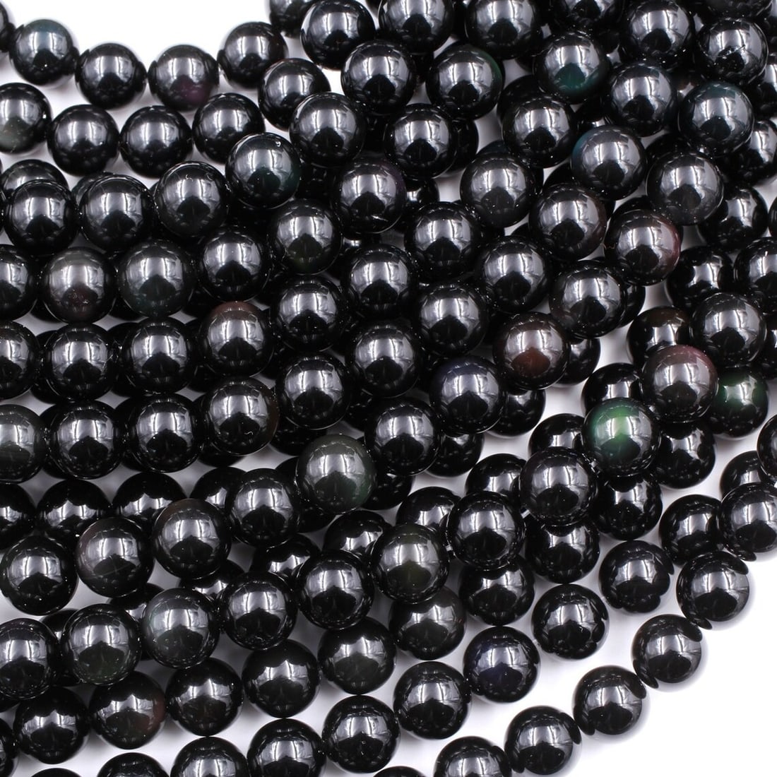 Natural Black Rainbow Obsidian Gemstone 6 mm Round Smooth Plain Beads 10 Strand: Natural Black Rainbow Obsidian Gemstone 6 mm Round Smooth Plain Beads 10 Strand Product Type : Loose Beads Strand Gemstone : Black Rainbow Obsidian Beads Shape : Round Smooth Plain Beads Size : 6 mm