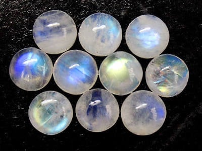 Rainbow Moonstone 13 MM Round Cabochon 10 Pieces (1 of 4)