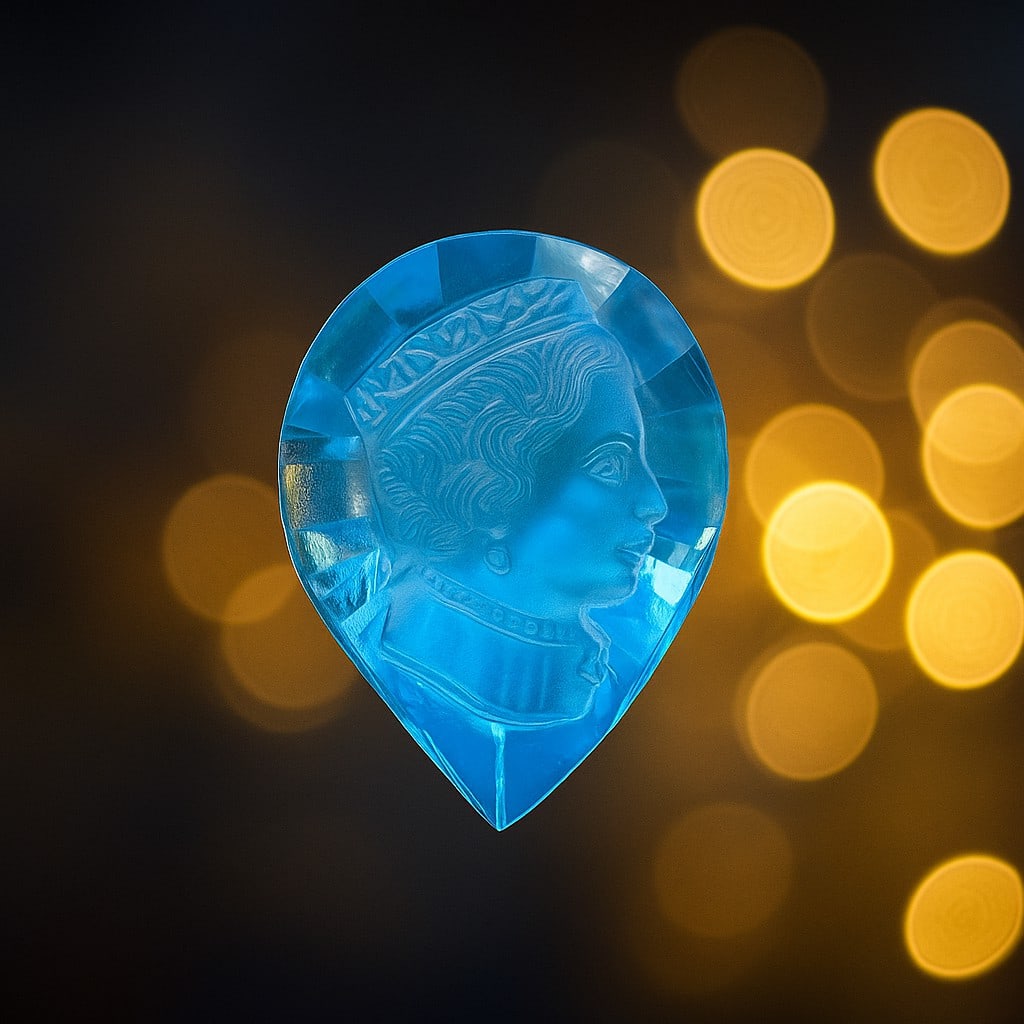 Natural Blue Topaz Pear Cut King Carved Hand Cut 15.65 Cts. Gemstone: Natural Blue Topaz Pear Cut King Carved Hand Cut 15.65 Cts. Gemstone Blue Topaz Shape : Pear Cut King Carved Size : 20x15x9 MM Color : Blue Type : Hand Cut Quantity : 1 Piece