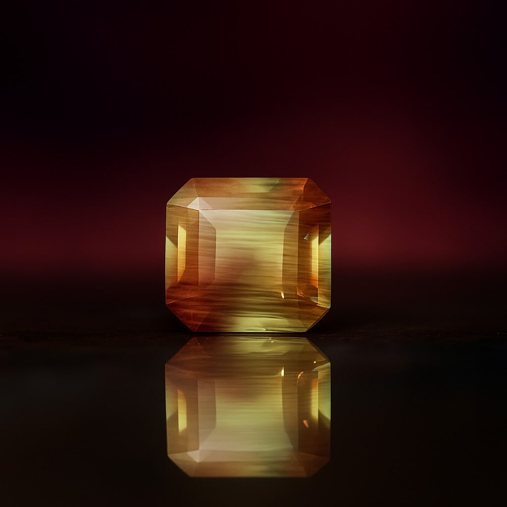 Natural Sunstone 6.2 Ct Square Cut Gemstone (1 of 5)