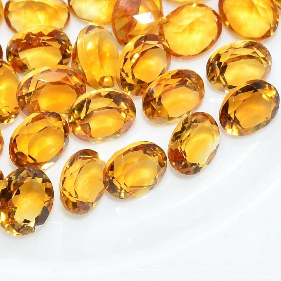 Citrine 7x5 MM Oval Faceted Cut 25 Pieces: Natural Citrine 7x5 MM Oval Faceted Cut 25 Pieces Gemstone : Citrine Shape : Oval Size : 7x5 MM Color : Yellow Type : Faceted Cut Quantity : 25 Pieces Weight : 16.5 Car