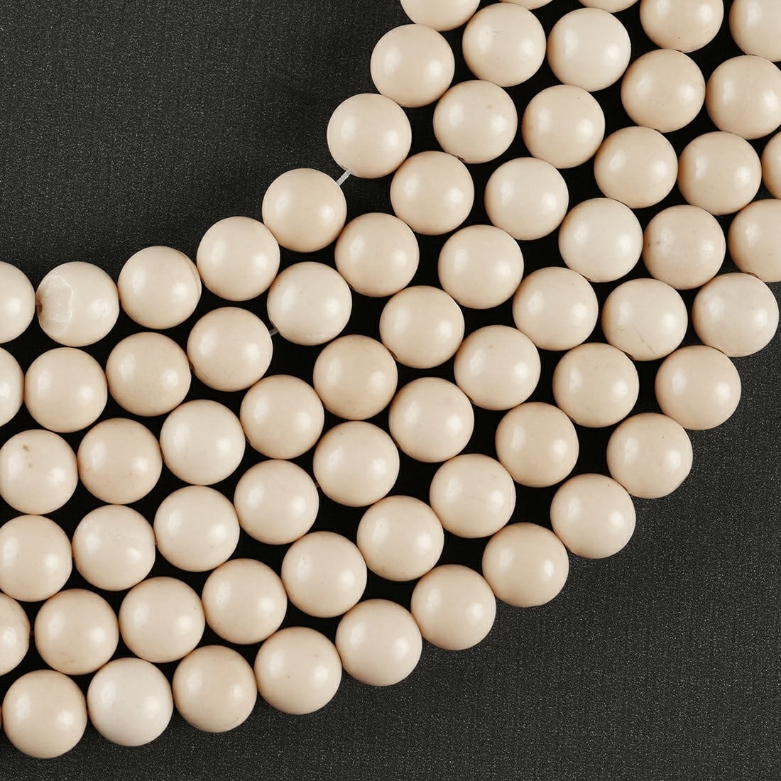 Natural White Fossil Gemstone 8 MM Round Smooth Beads 10 Strand (1 of 5)