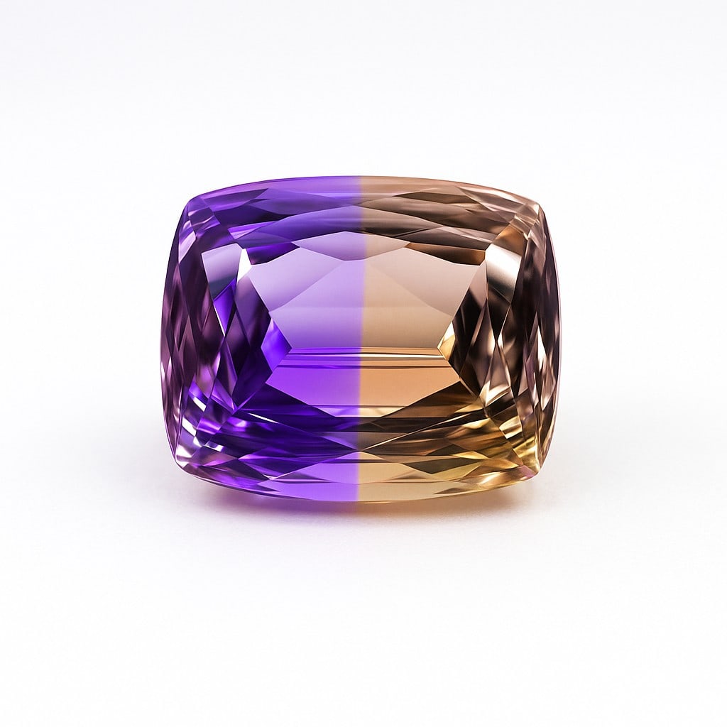 Natural Ametrine 14.05 Ct Cushion Cut Gemstone: Natural Ametrine 14.05 Ct Cushion Cut Gemstone Gemstone : Ametrine Shape : Cushion Size : 16.5x14x9 MM Color : Multicolor Cutting Type : Concave Cutting Quantity : 1 Piece Weig