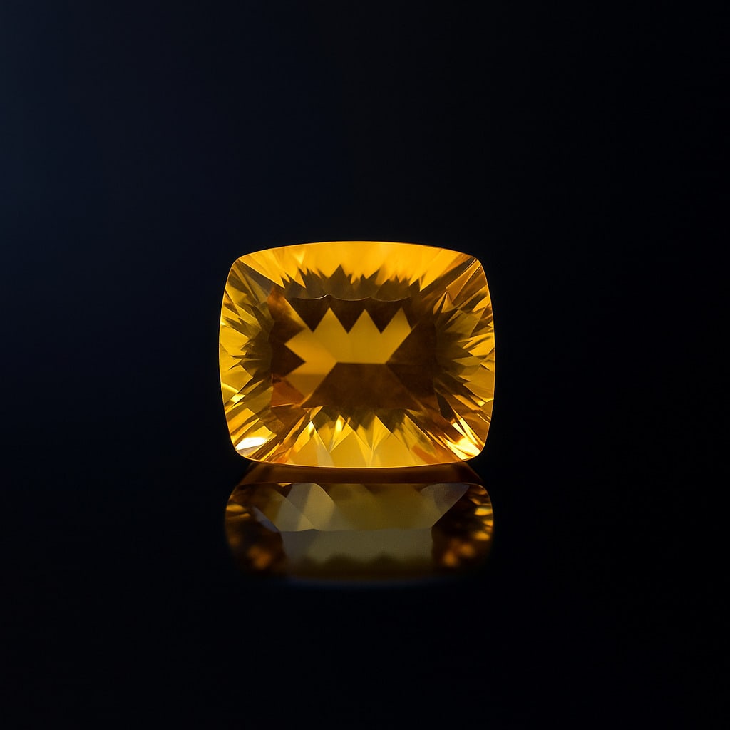 Natural Citrine 12.5 Ct Cushion Cut Gemstone (1 of 5)