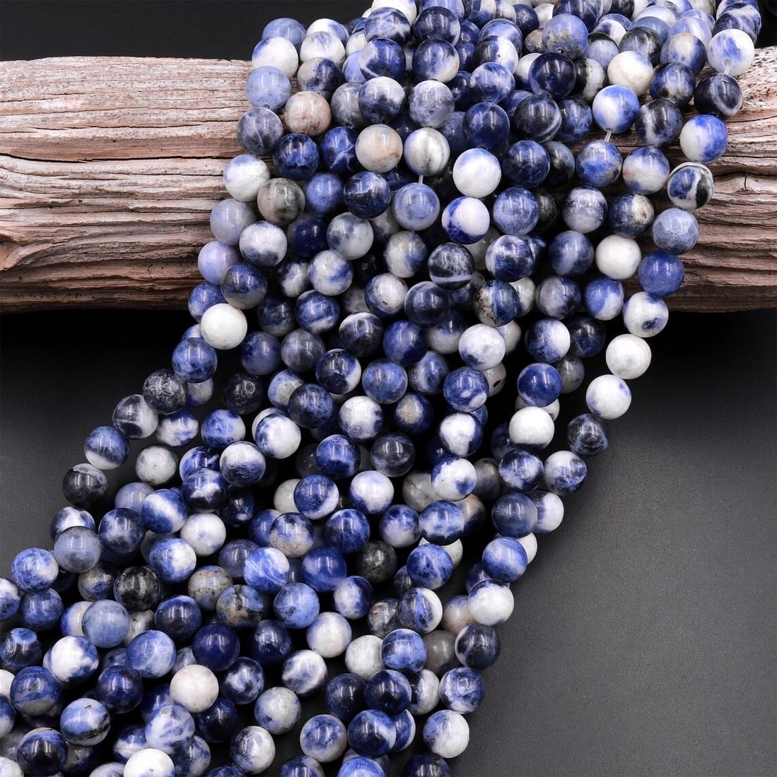 Natural Sodalite AB+ Quality Gemstone 8 mm Round Smooth Plain Beads 10 Strand: Natural Sodalite AB+ Quality Gemstone 8 mm Round Smooth Plain Beads 10 Strand Product Type : Loose Beads Strand Gemstone : Sodalite AB+ Quality Beads Shape : Round Smooth Plain Beads Size : 8 mm