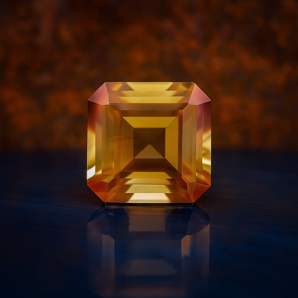 Natural Sunstone 8.8 Ct Square Cut Gemstone (1 of 5)