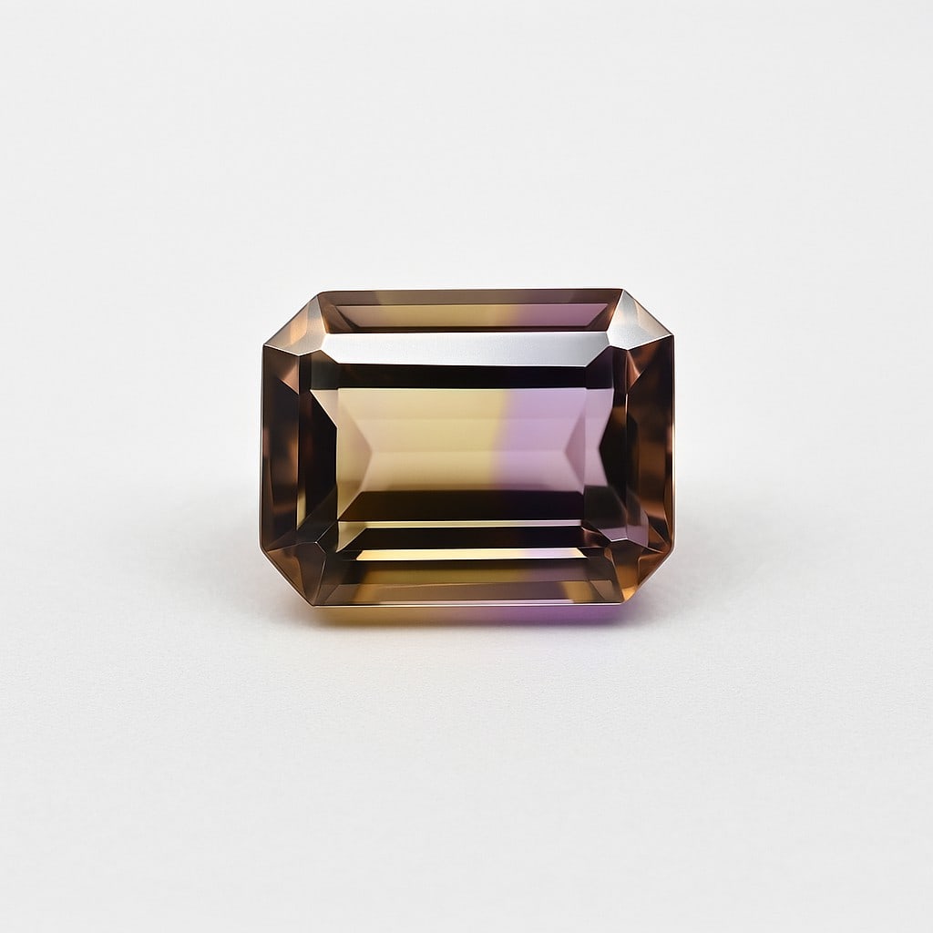 Natural Ametrine 14.15 Ct Octagon Cut Gemstone: Natural Ametrine 14.15 Ct Octagon Cut Gemstone Gemstone : Ametrine Shape : Octagon Size : 16x12.5x8.5 MM Color : Multicolor Cutting Type : Concave Cutting Quantity : 1 Piece We