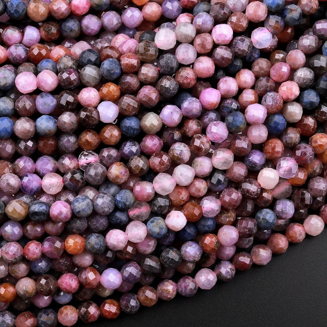 Natural Pink Ruby Blue Sapphire Gemstone 2 mm Round Micro Faceted Beads 10 Strand: Natural Pink Ruby Blue Sapphire Gemstone 2 mm Round Micro Faceted Beads 10 Strand Product Type : Loose Beads Strand Gemstone : Pink Ruby Blue Sapphire Beads Shape : Round Micro Faceted Beads Size :