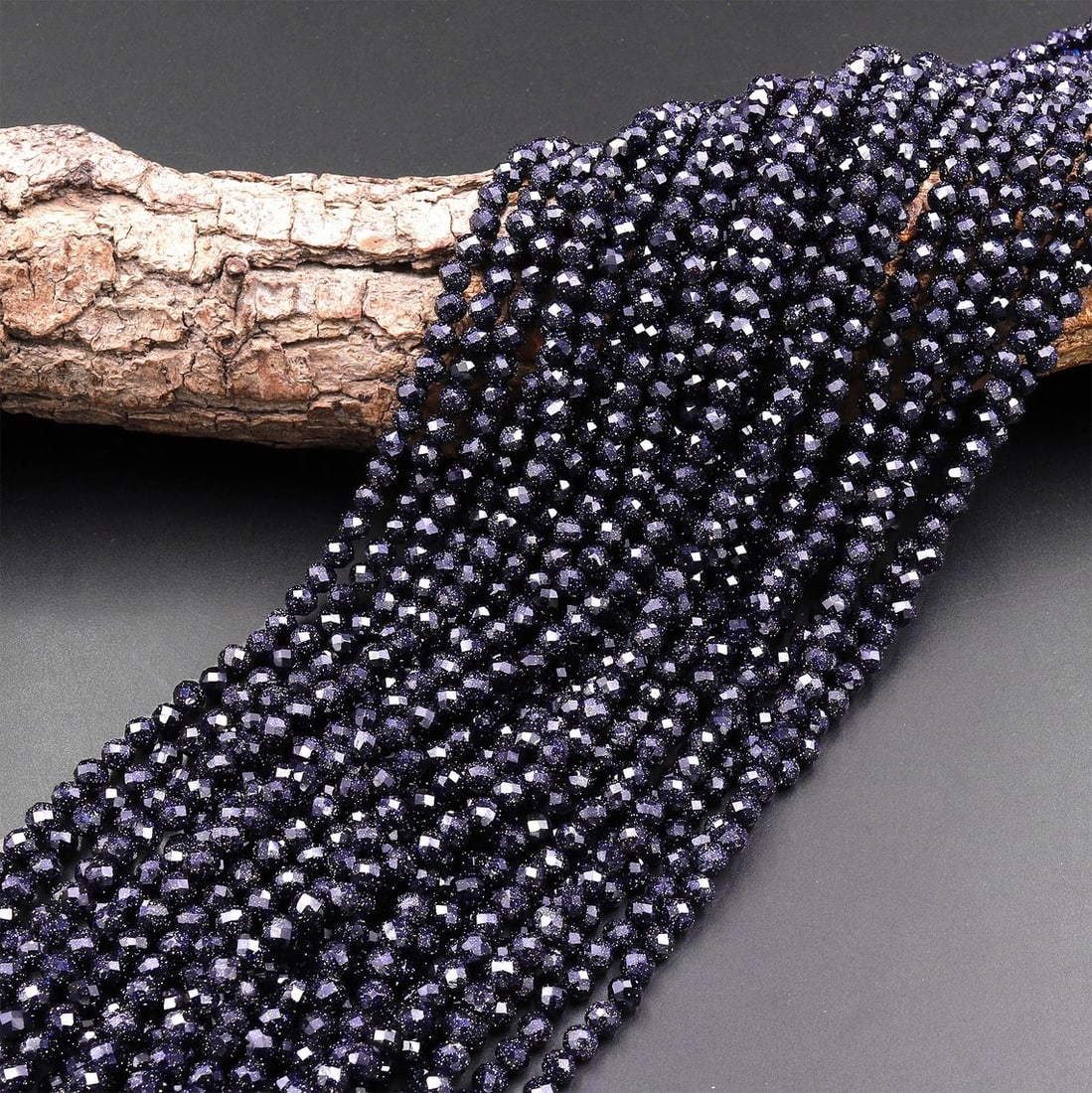Natural Blue Goldstone Sandstone Gemstone 2 mm Round Micro Faceted Beads 10 Strand: Natural Blue Goldstone Sandstone Gemstone 2 mm Round Micro Faceted Beads 10 Strand Product Type : Loose Beads Strand Gemstone : Blue Goldstone Sandstone Beads Shape : Round Micro Faceted Beads Size : 