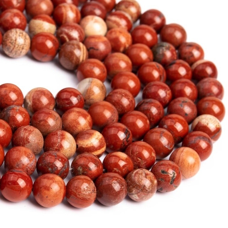 Natural Red Jasper Gemstone 4 mm Round Smooth Plain Beads 10 Strand (1 of 4)
