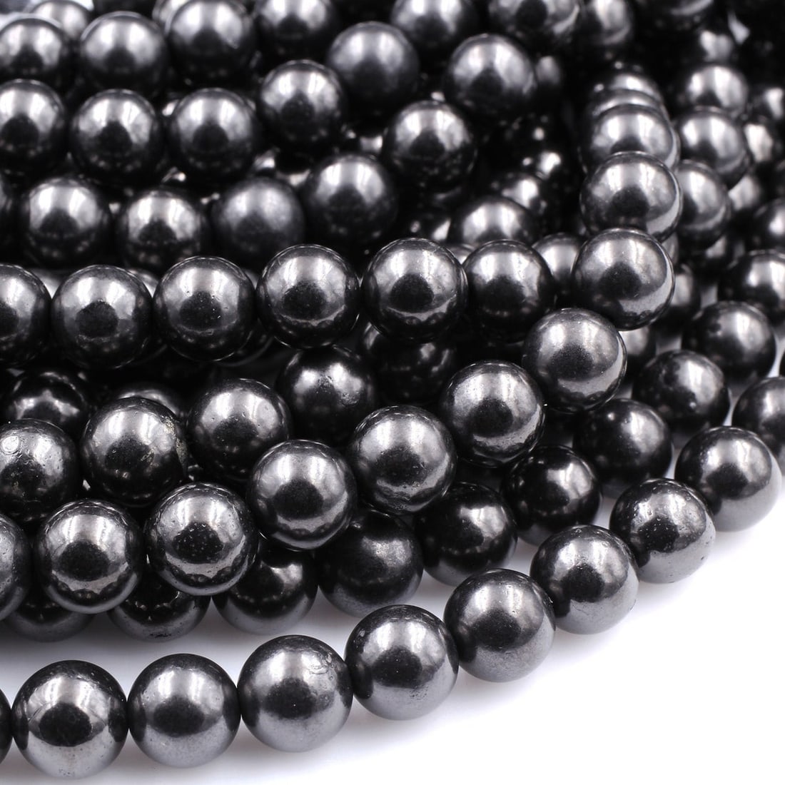 Natural Shungite Gemstone 8 mm Round Smooth Plain Beads 5 Strand: Natural Shungite Gemstone 8 mm Micro Round Smooth Plain Beads Rondelle 5 Strand 15.5 Inches Each Product Type : Loose Beads Strand Gemstone : Shungite Beads Shape : Round Smooth Plain Beads Size : 8