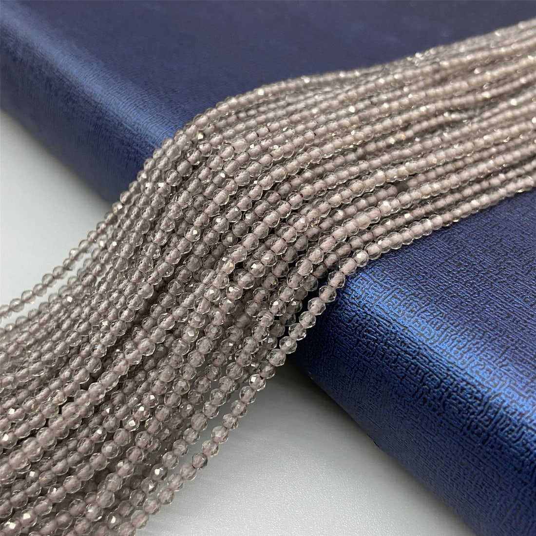 Natural Ice Obsidian Gemstone 2 mm Round Faceted Cut Beads 10 Strand (1 of 5)