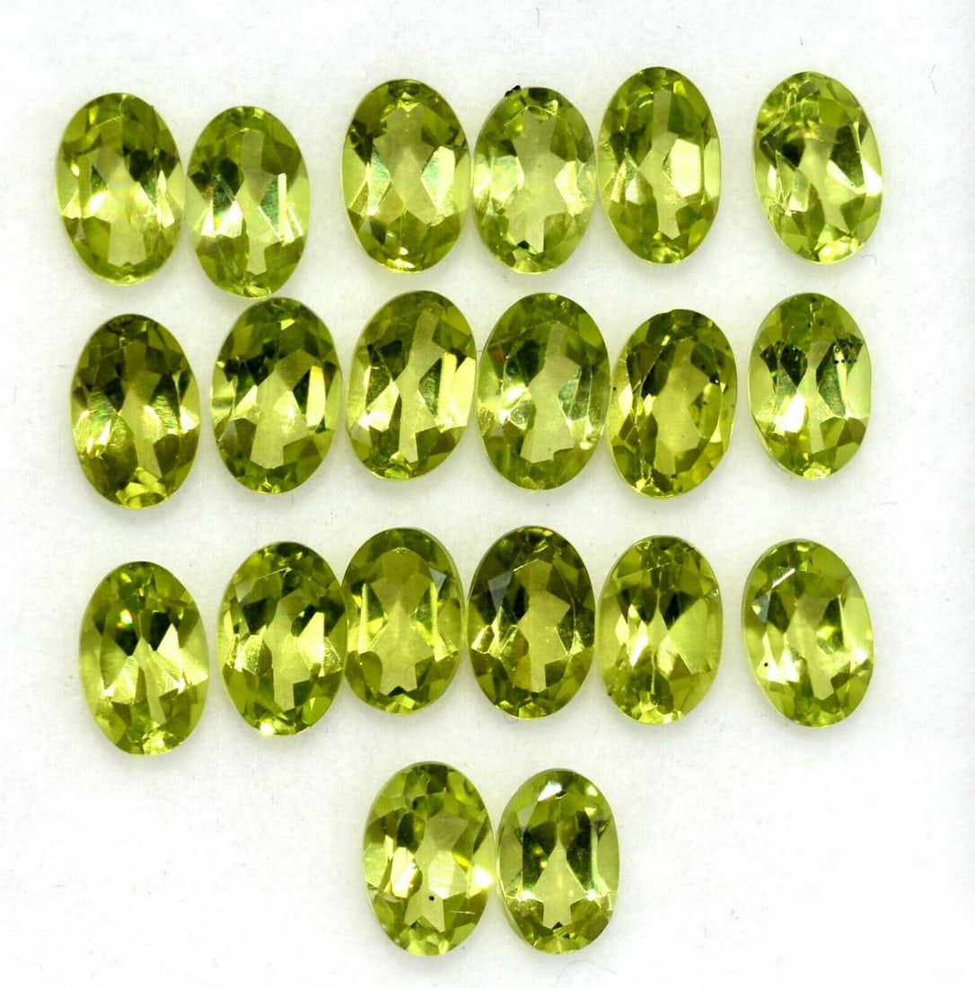 Peridot 5x3 MM Oval Faceted Cut 100 Pieces (1 of 3)
