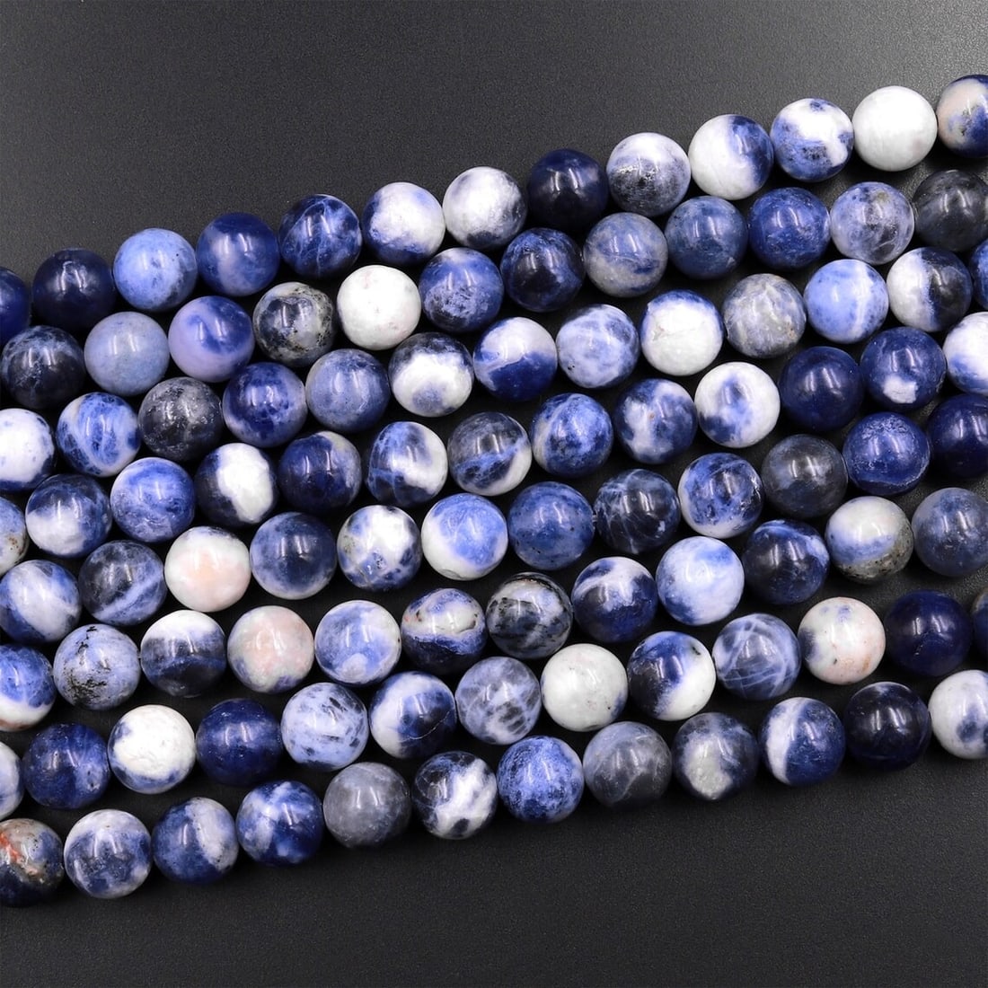 Natural Sodalite AB+ Quality Gemstone 6 mm Round Smooth Plain Beads 10 Strand: Natural Sodalite AB+ Quality Gemstone 6 mm Round Smooth Plain Beads 10 Strand Product Type : Loose Beads Strand Gemstone : Sodalite AB+ Quality Beads Shape : Round Smooth Plain Beads Size : 6 mm