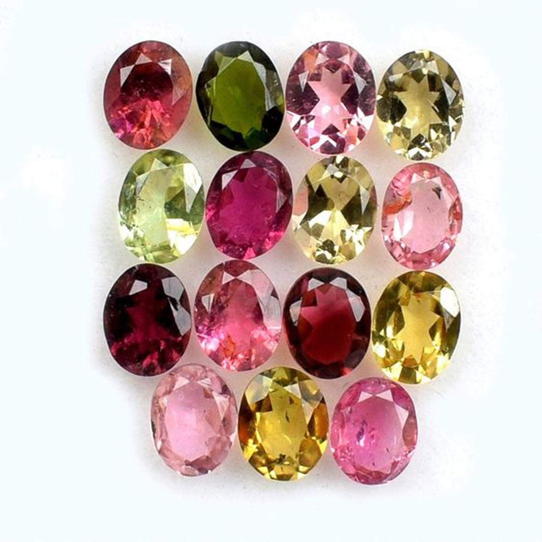 Multi Tourmaline 8x6 MM Oval Faceted Cut 15 Pieces (1 of 1)