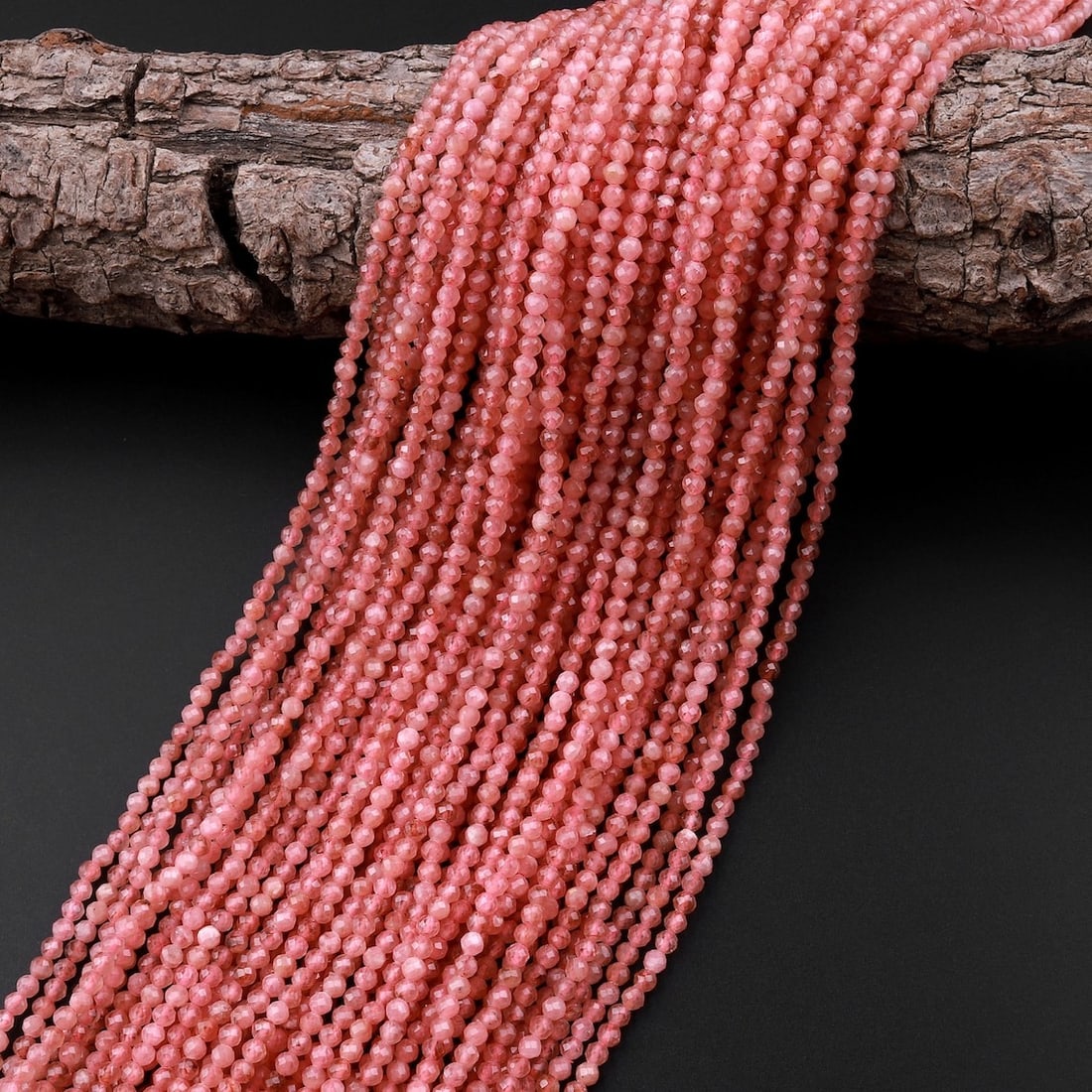 Natural Rhodochrosite AAA Quality Gemstone 4 mm Round Micro Faceted Beads 10 Strand: Natural Rhodochrosite AAA Quality Gemstone 4 mm Round Micro Faceted Beads 10 Strand Product Type : Loose Beads Strand Gemstone : Rhodochrosite AAA Quality Beads Shape : Round Micro Faceted Beads Size 