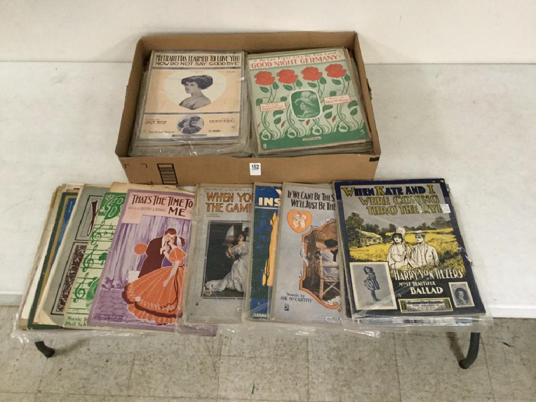 BIG BOXLOT SHEET MUSIC INCLDUING IRVING BERLIN, (1 of 2)