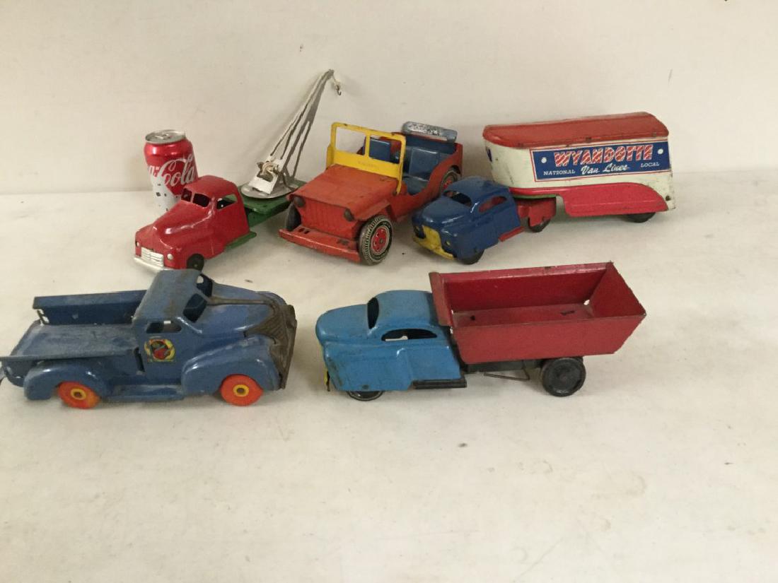 5 OLD PRESSED STEEL TRUCKS & MARX JEEP, INCLUDING (1 of 7)