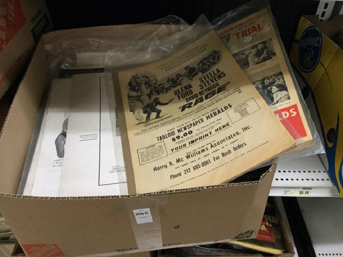 LARGE LOT OF EPHEMERA INCLUDING LOBBY CARDS, (1 of 1)