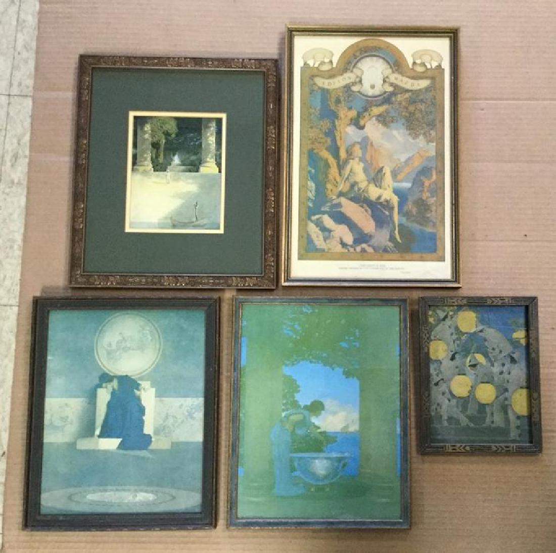 (5) MAXFIELD PARRISH PRINTS, OF THE PERIOD, IN PERIOD (1 of 4)