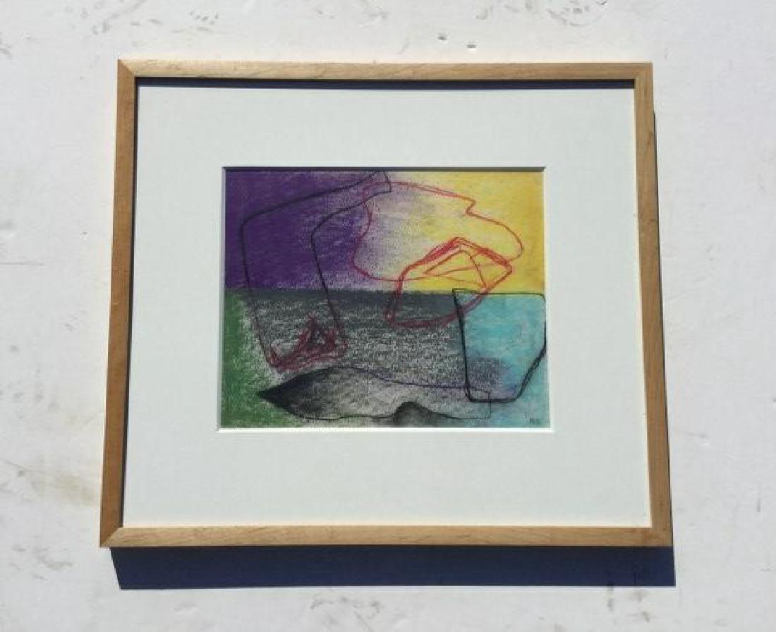 ROLPH SCARLETT GOUACHE AND CRAYON ON PAPER, UNTITLED, (1 of 2)