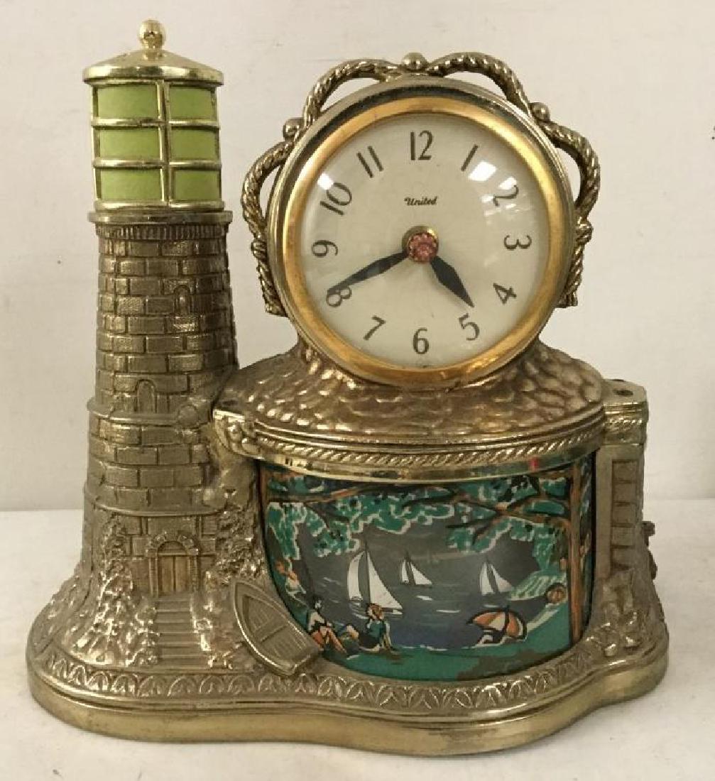 VINTAGE UNITED LIGHTHOUSE MOTION CLOCK MODEL 290, WITH