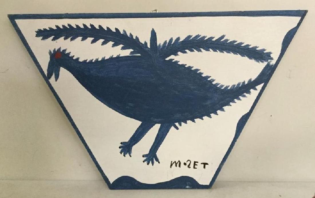 MOSE TOLLIVER OUTSIDER ARTIST O/B DINOSAUR, MEASURES (1 of 1)