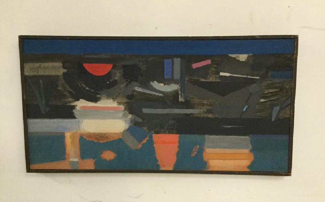 HOWARD KNOTTS ABSTRACT O/C TITLED EVENING ON THE RIVER, (1 of 4)