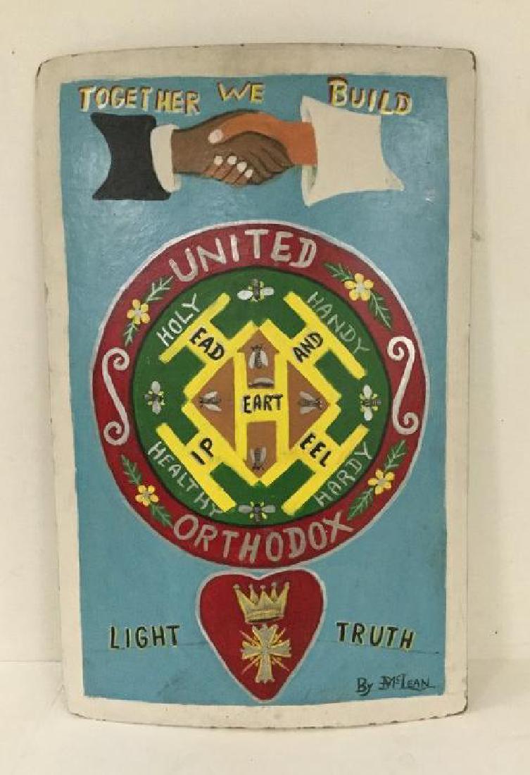 DAVID MCLEAN OUTSIDER ARTIST O/B TOGETHER WE BUILD, (1 of 2)