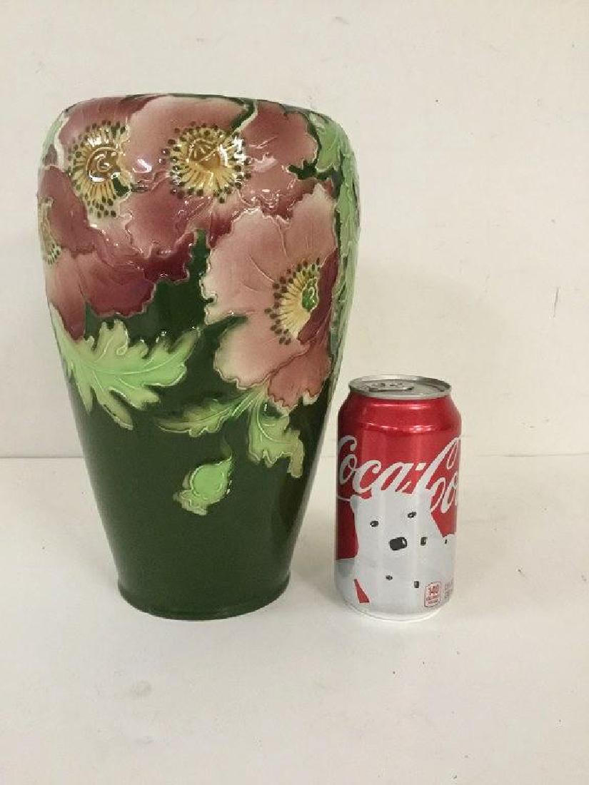 ST. CLEMENT 10 1/2" HIGH PORCELAIN VASE WITH FLOWERS, (1 of 4)