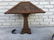 MODERN MISSION OAK TABLE LAMP WITH MICA SHADE, LAMP
