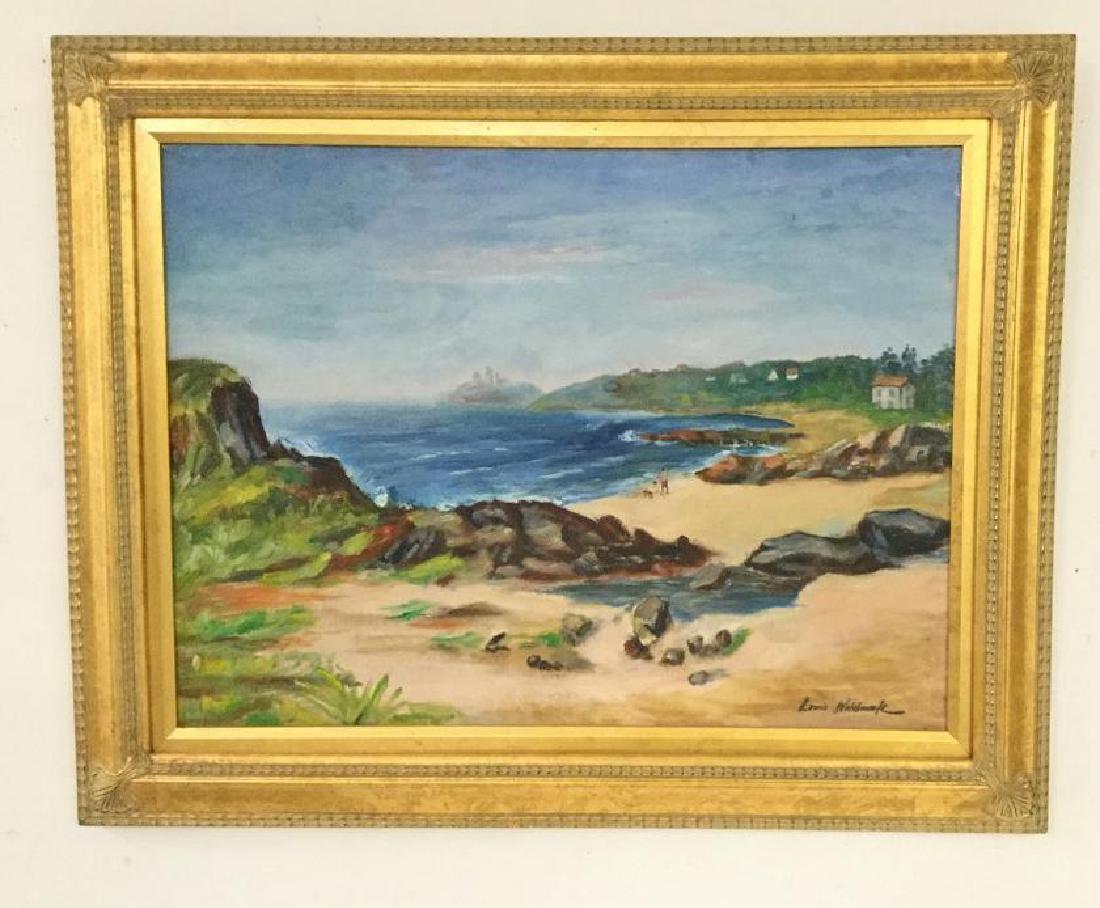 LOUIS WOLCHONOK (1898-1973) O/B SEASCAPE, SIGNED LOWER (1 of 2)