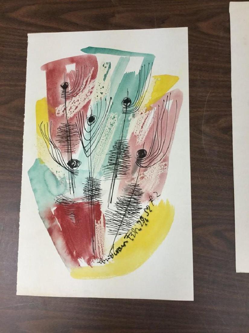 KONRAD CRAMER ABSTRACT W/C DATED 1952, SIGNED, MEASURES (1 of 1)