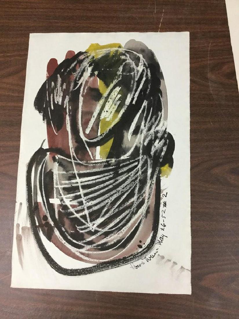 KONRAD CRAMER ABSTRACT W/C DATED 1952, SIGNED, MEASURES (1 of 1)