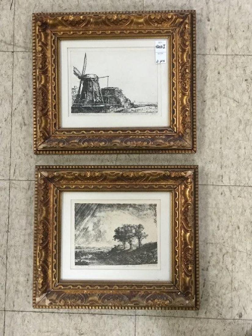 2 REMBRANDT ETCHINGS IN MATCHING FRAMES, NOT SURE WHAT (1 of 3)