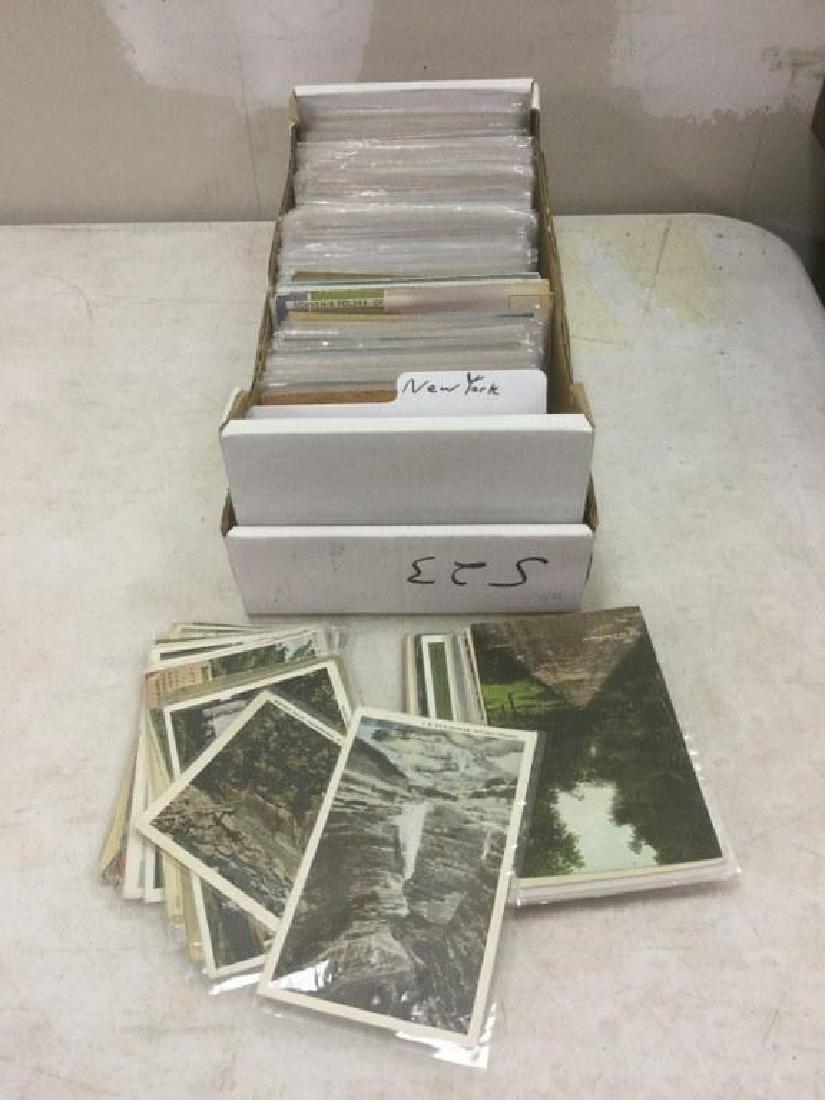 BOX OF APPROX 600-700 OLDER NEW YORK STATE POSTCARDS (1 of 1)